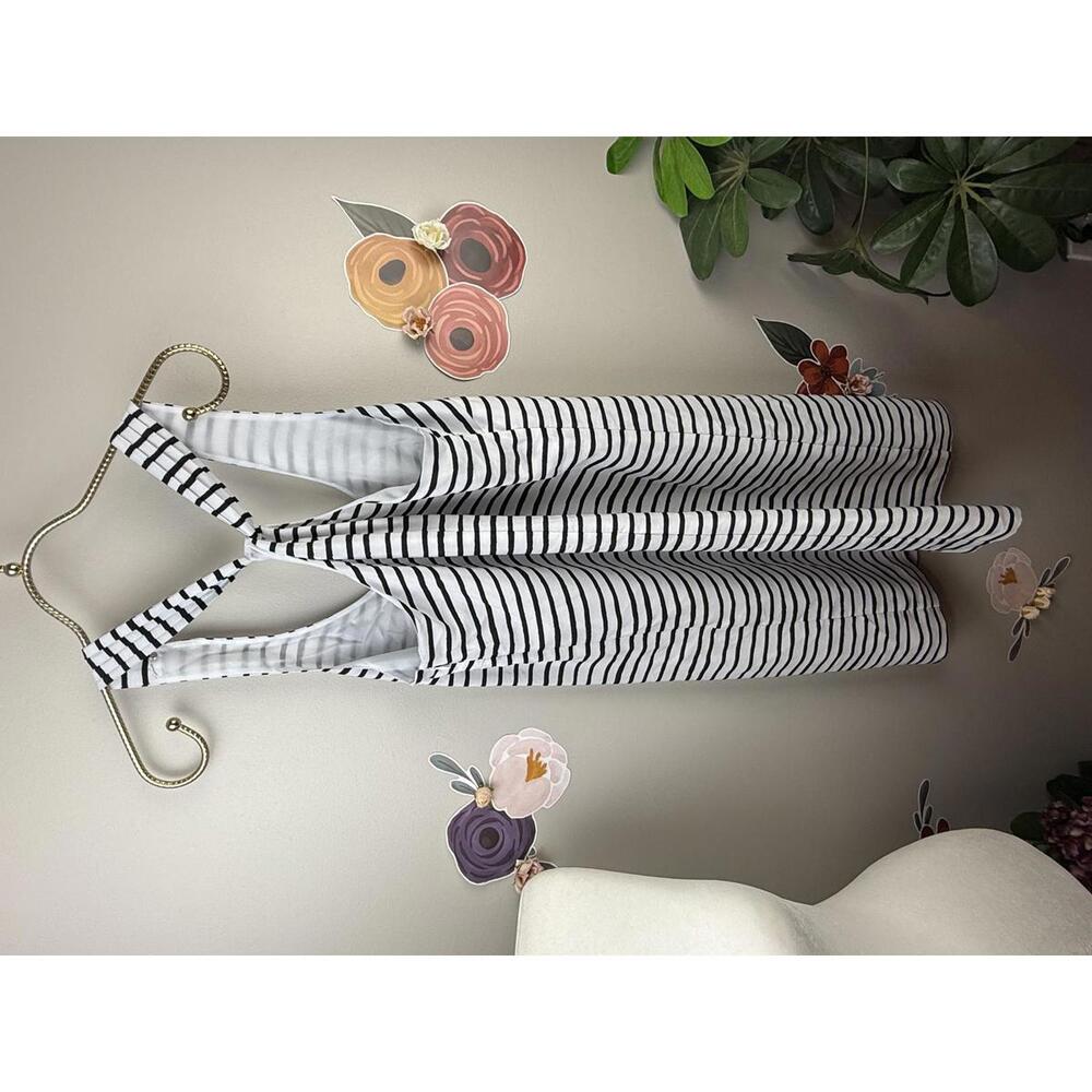 J.Crew Factory White and Black Striped Sleeveless Athletic Dress - Size - 4 - Picture 3 of 5